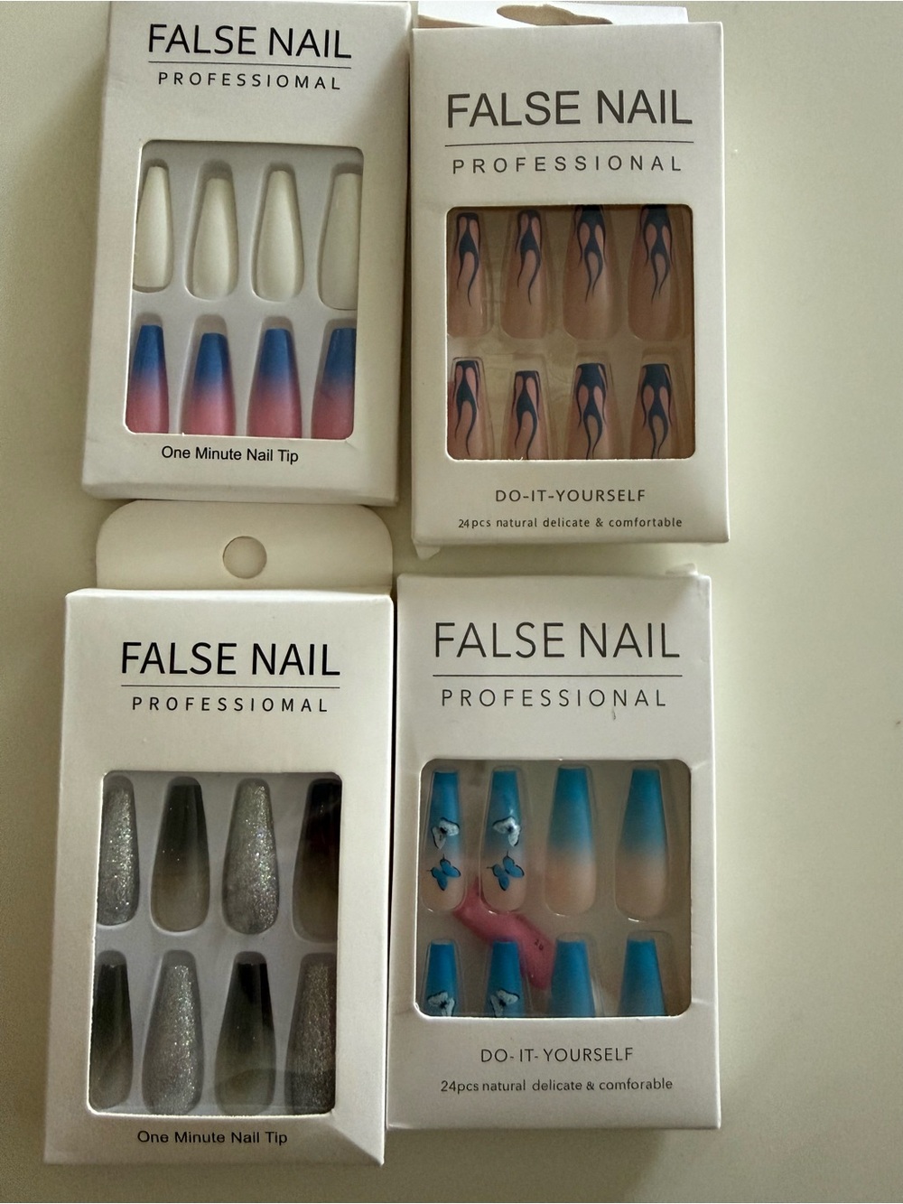 4 sets of new Press on Nails